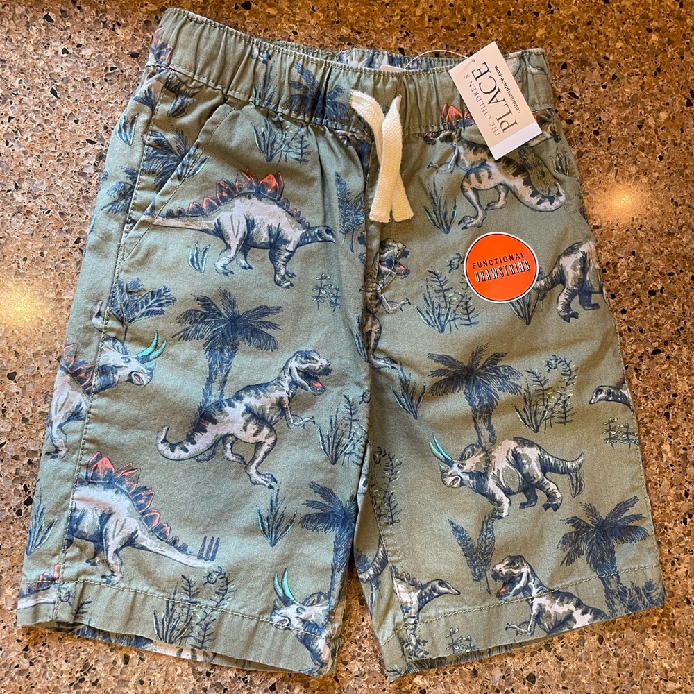 The Children's Place Green Dinosaur Adventure Shorts